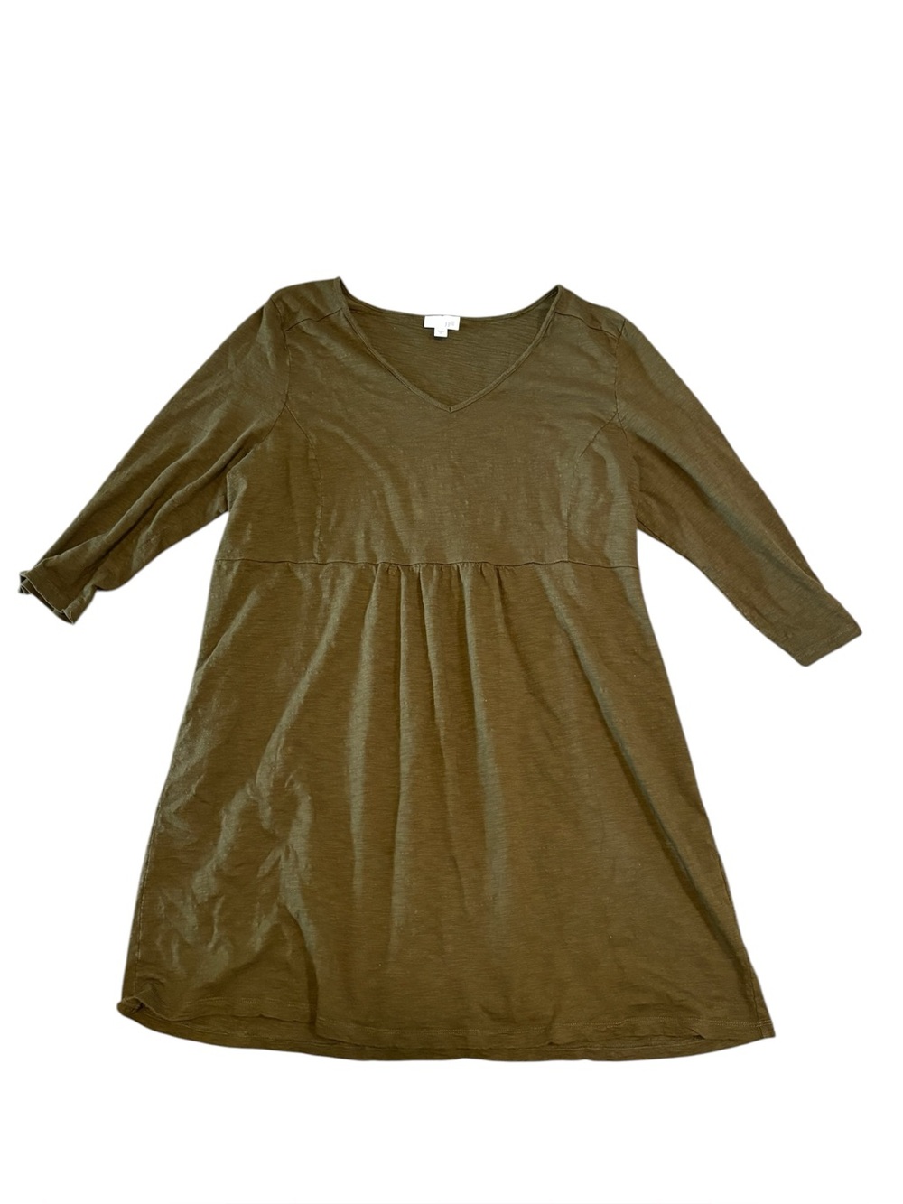 JJill Dark Green cotton Modal shirt dress XL